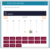 qmatic reservation select date time